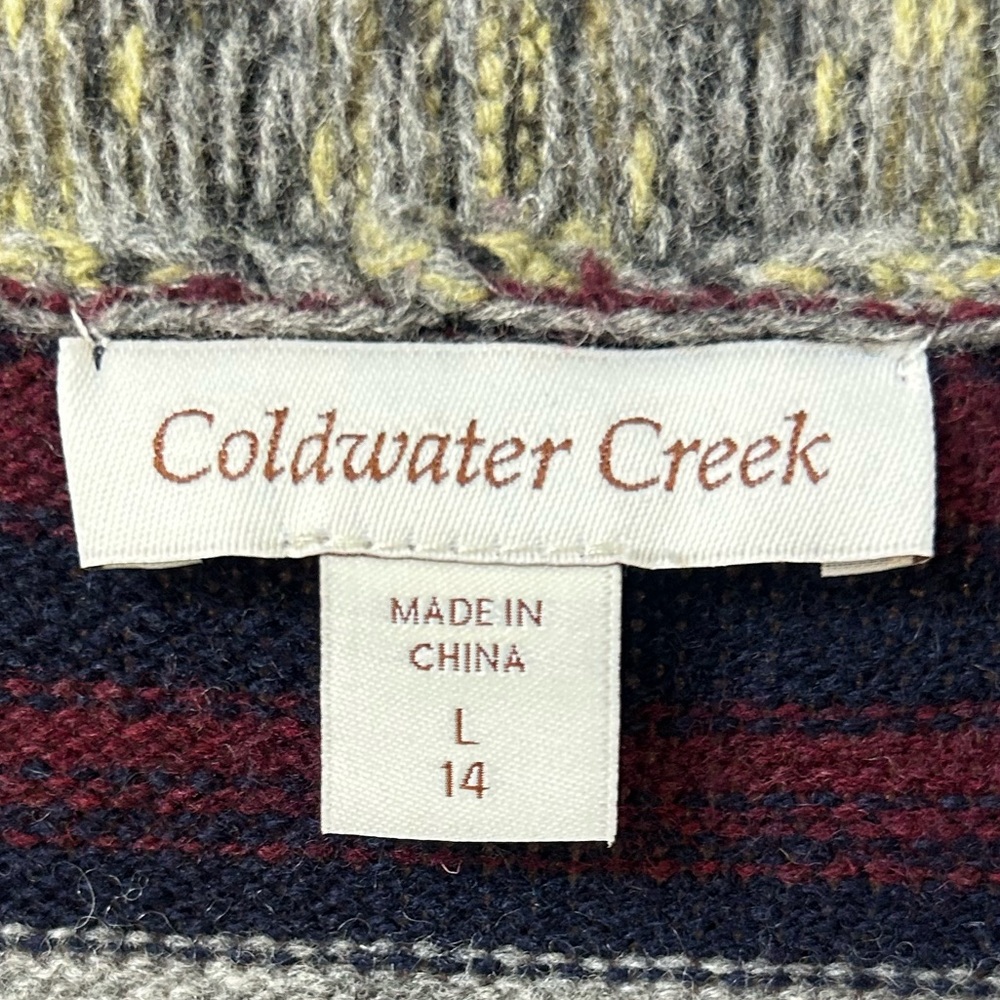 Coldwater Creek Blue and Brown Cardigan Sweater - Picture 2 of 13